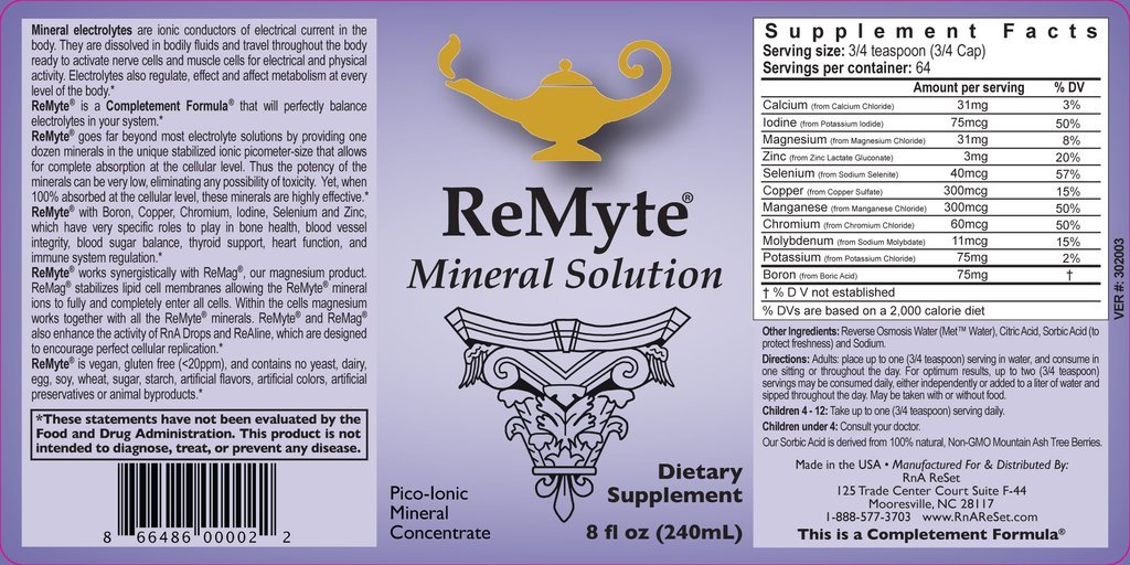 ReMag Magnesium 16 fl oz & ReMyte 8 fl oz -Dr Carolyn Dean