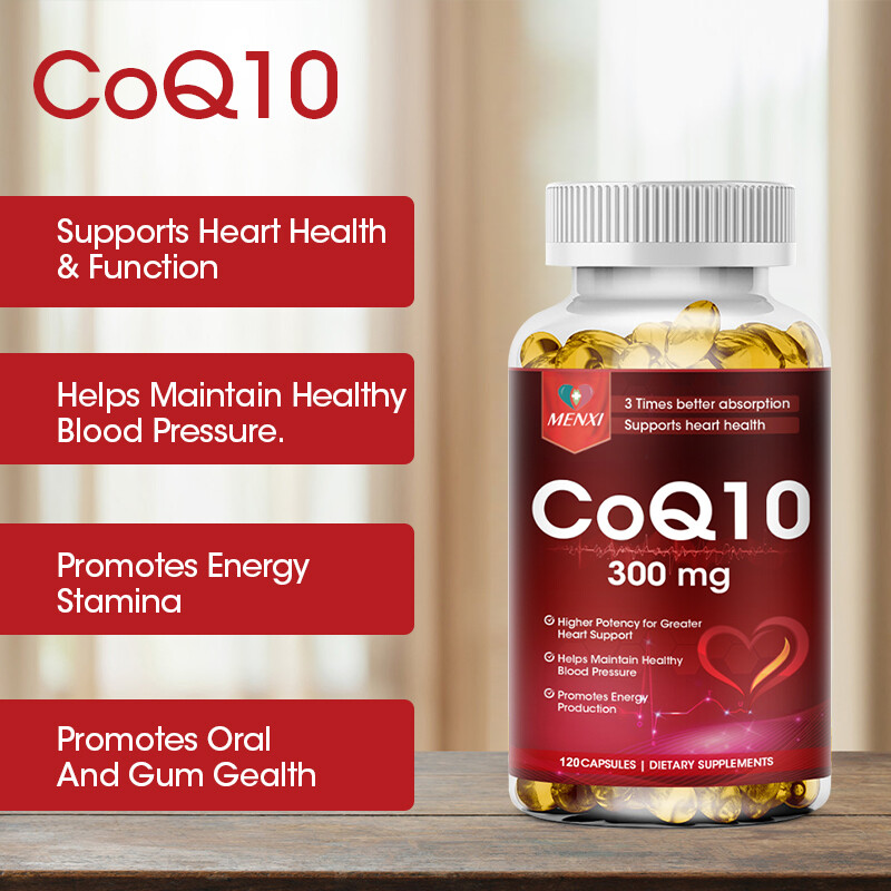 CoQ 10 Coenzyme Q10 Vegan Softgel 300mg Cardiovascular Heart Health 120 Capsules
