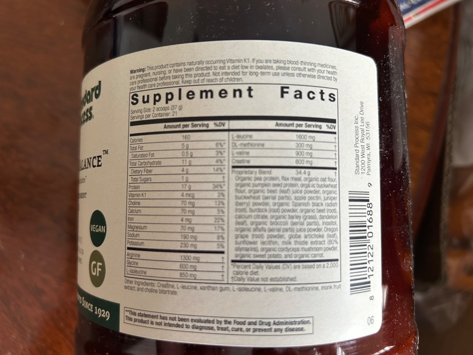 Standard Process – SP Detox Balance – 1.7lb (777 grams) – NEW with Seals Intact