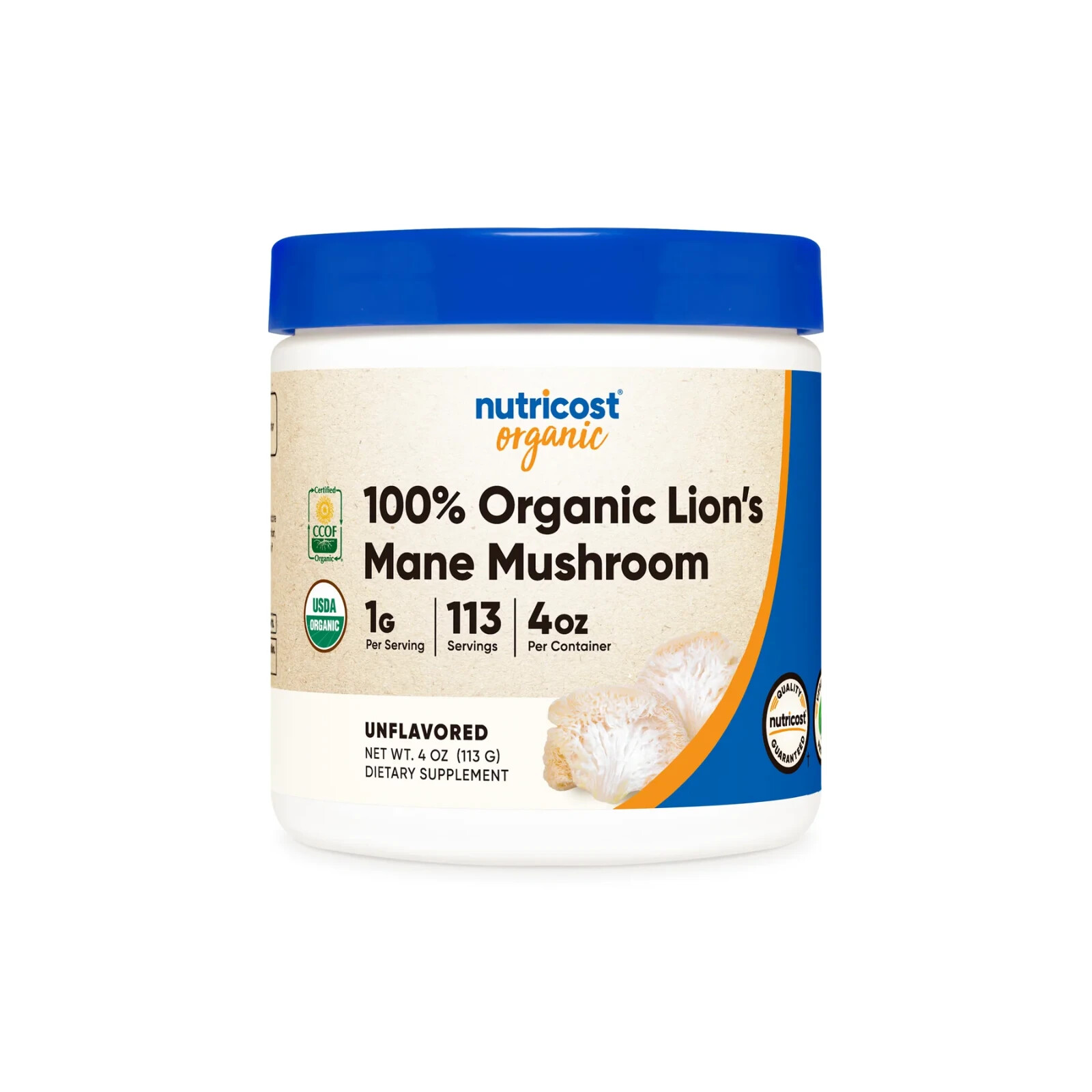 Nutricost Lion’s Mane Mushroom Organic Powder 4oz EXP 11/2026