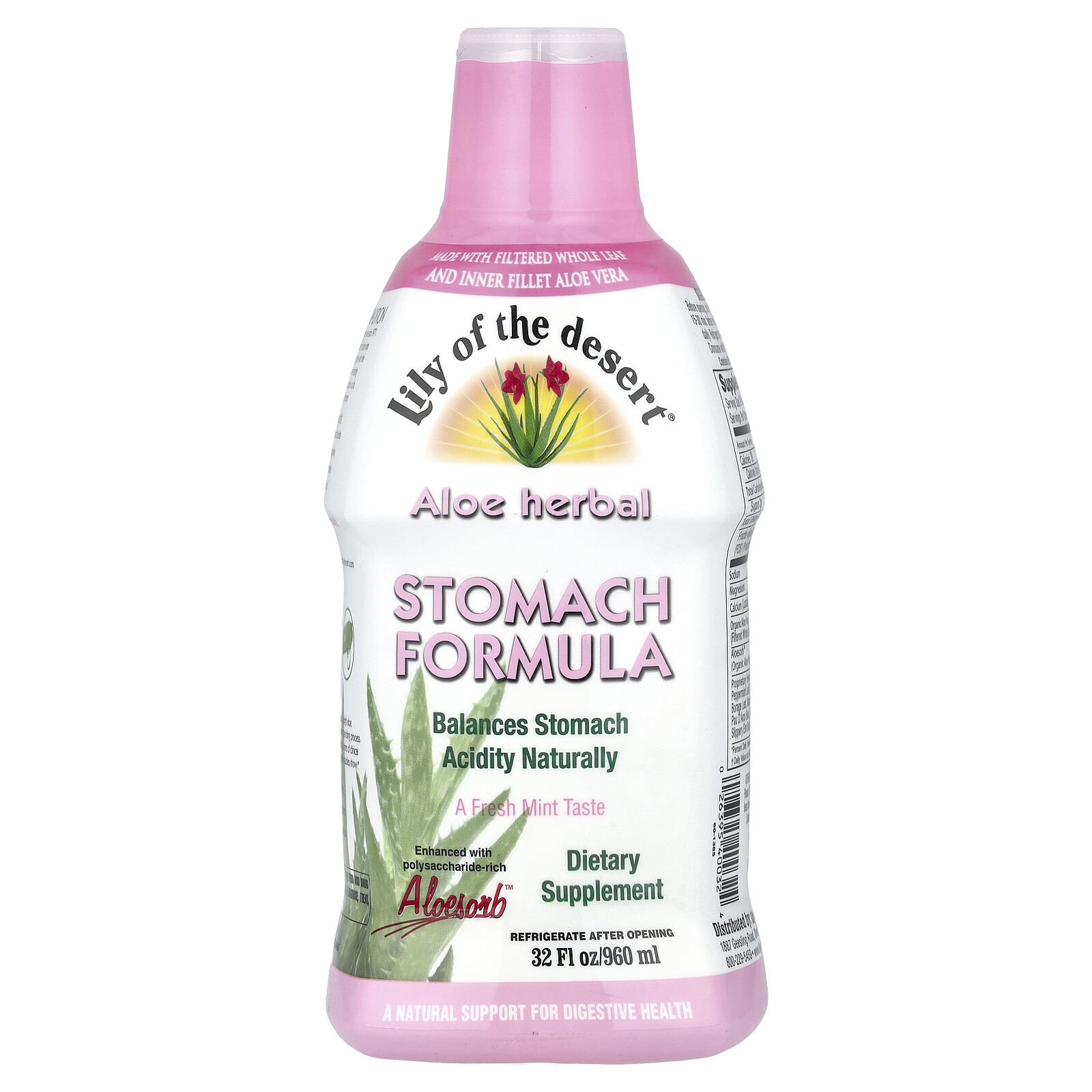 Aloe Herbal, Stomach Formula, Fresh Mint, 32 fl oz (960 ml)