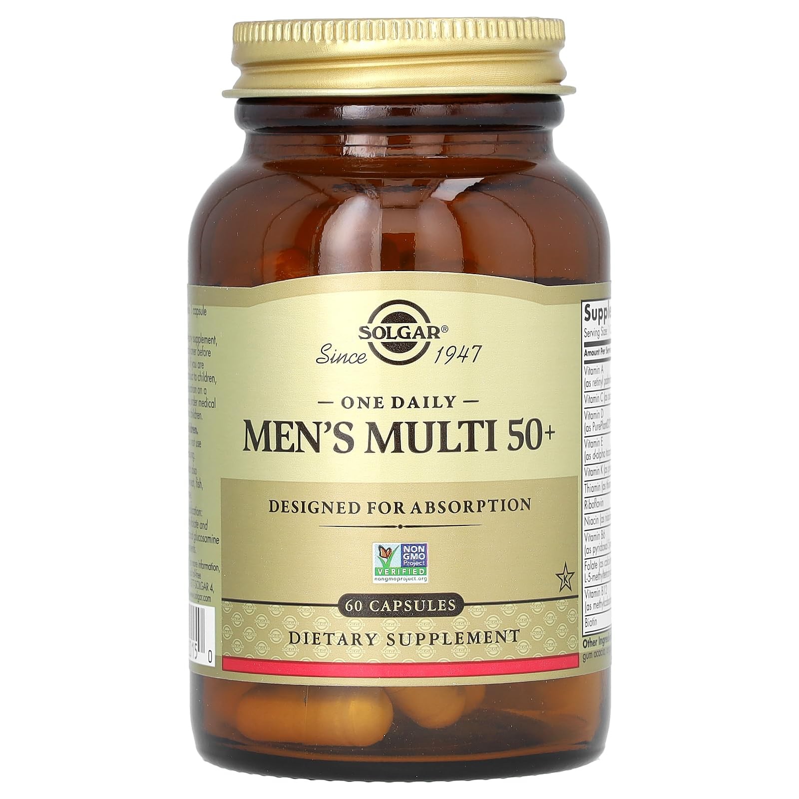 Solgar One Daily Men’s Multi 50+ Whole Body Support 60 Count (Pack of 1), N/a