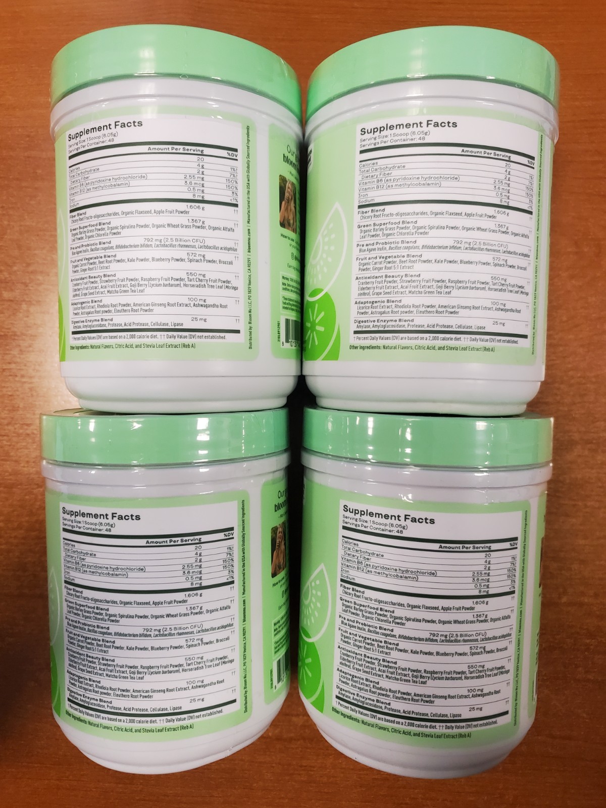 4 Pk: Bloom Greens & Superfoods Powder Strawberry Kiwi 10.24oz ea Exp. 9/30/26 F