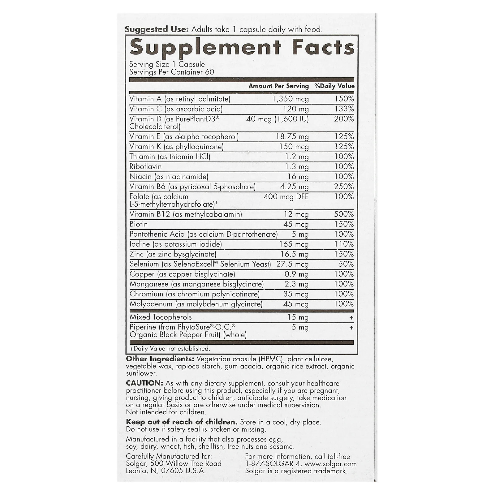 One Daily Men’s Multi, 60 Capsules