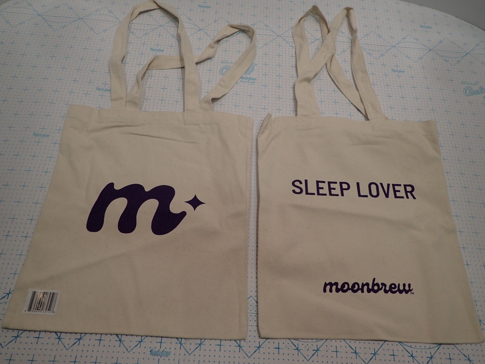 2x Moonbrew Cocoa Sleep Aid Canvas Tote Bag /Gift Bags