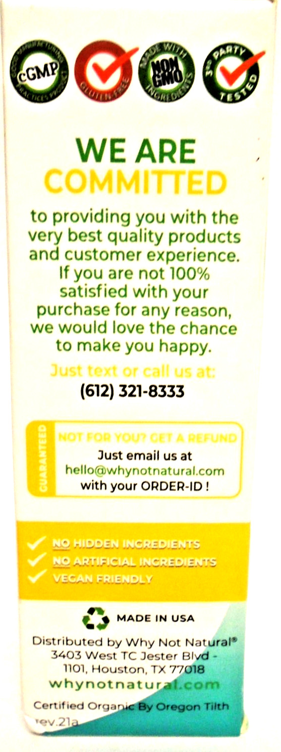 3X Why Not Natural Liquid Drops Vitamin C Dietary Supplements 2 fl oz Exp 2/2027