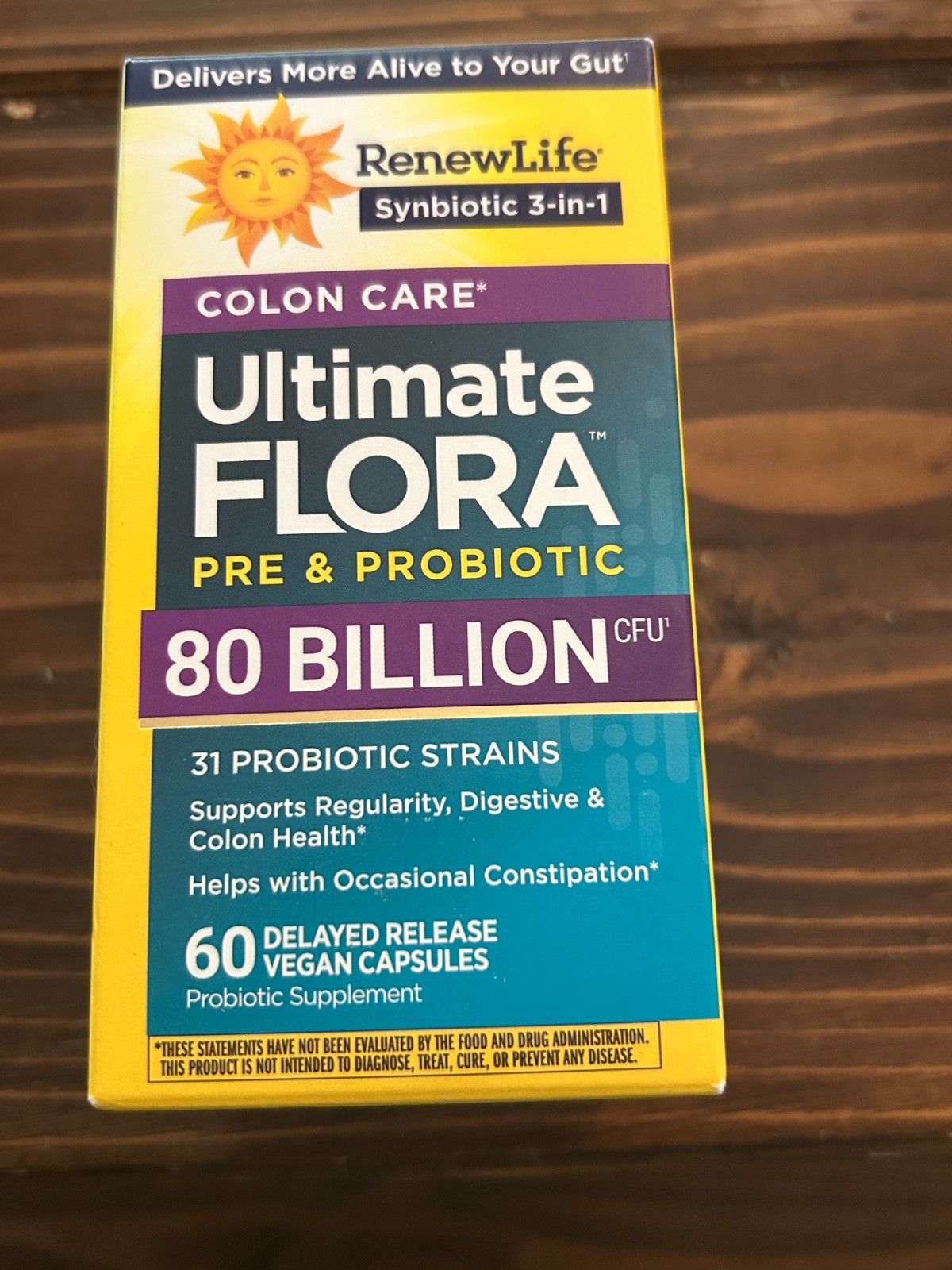 Renew Life Ultimate Flora Colon Care Probiotic 80 Billion – 60 Vegetarian…