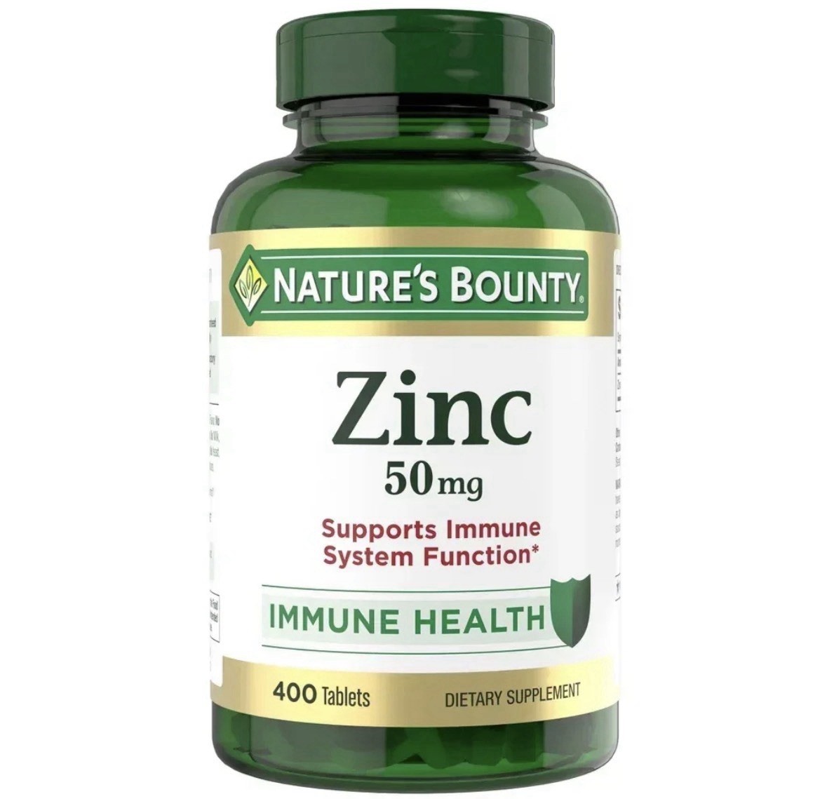 Nature’s Bounty Zinc 50 Mg Tablets Immune System Support – 400 Caplets