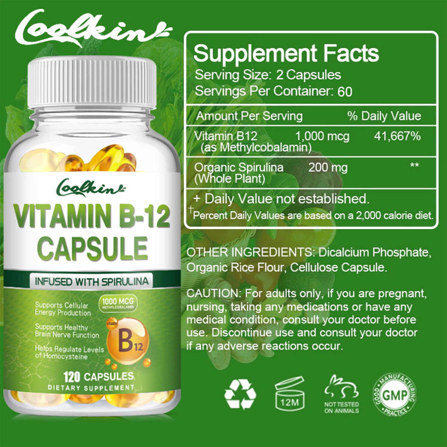 Vitamin B-12 Methylcobalamin 1000mcg – Energy Booster, Nervous System Health