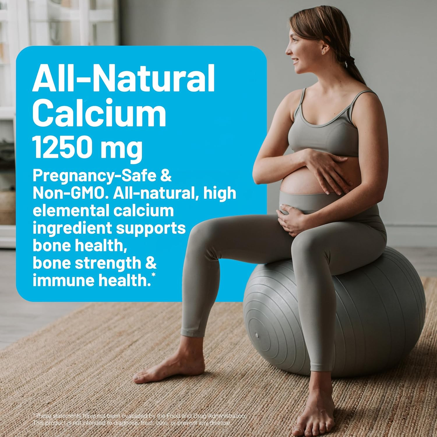 High-Purity, All-Natural Calcium 1250Mg + Vitamin D3 1000IU + Organic MCT Coc…