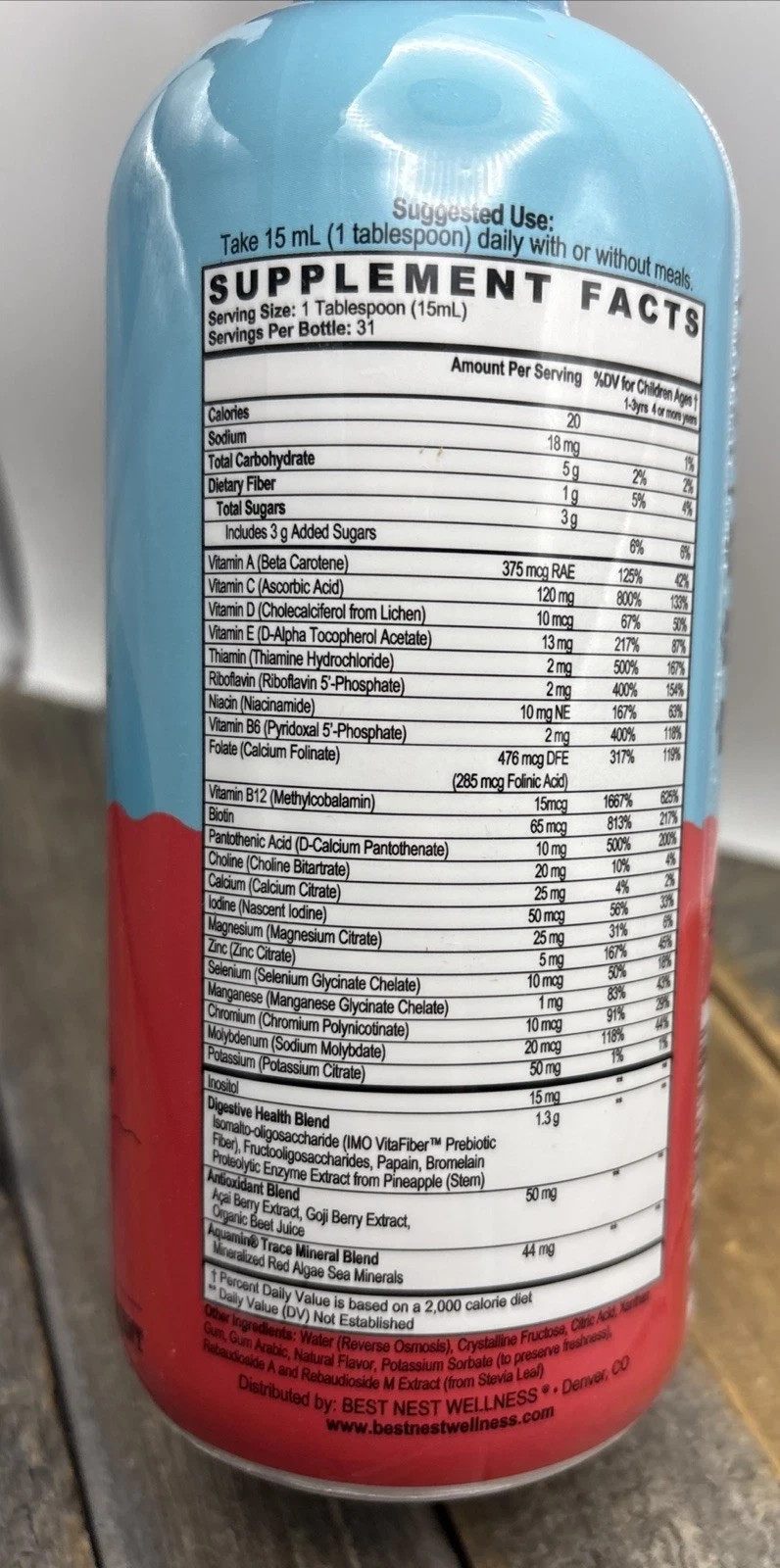 Mama Bird Kids Multi+ Liquid Multivitamin 16 fl oz Strawberry Methylated *NIB￼