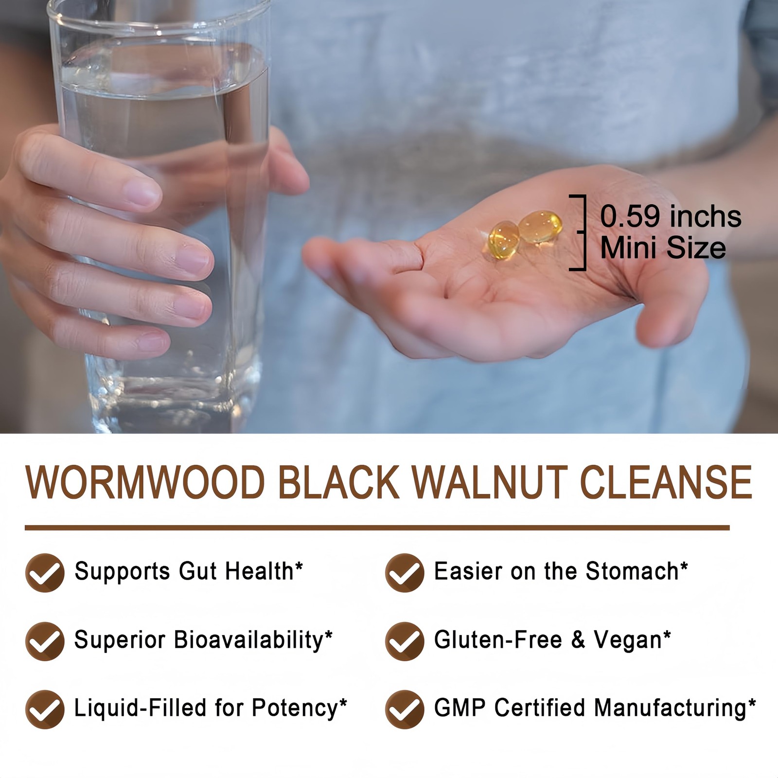 Wormwood Black Walnut Cleanse for Humans – High 120 Count (Pack of 1)