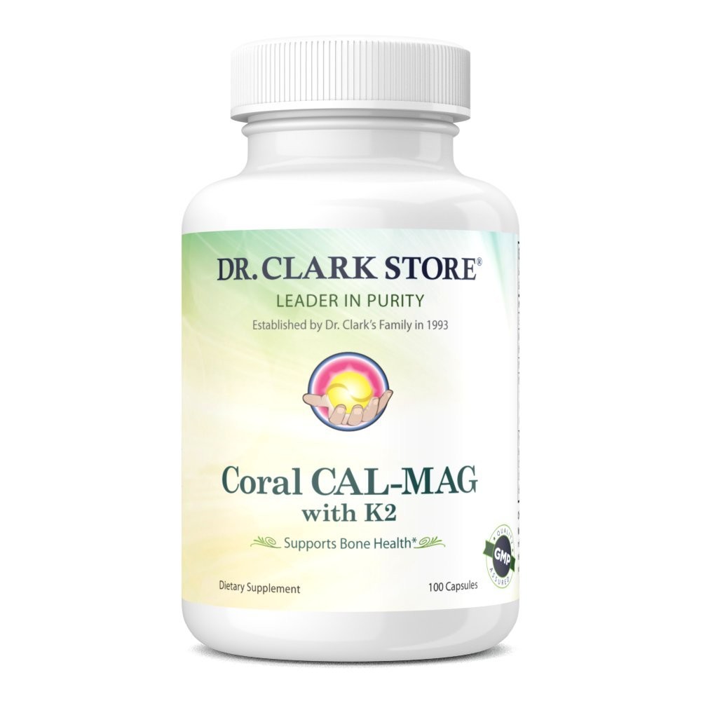 Dr. Clark Store Coral Cal-Mag K2 993mg, Calcium & 1 Count (Pack of 1)
