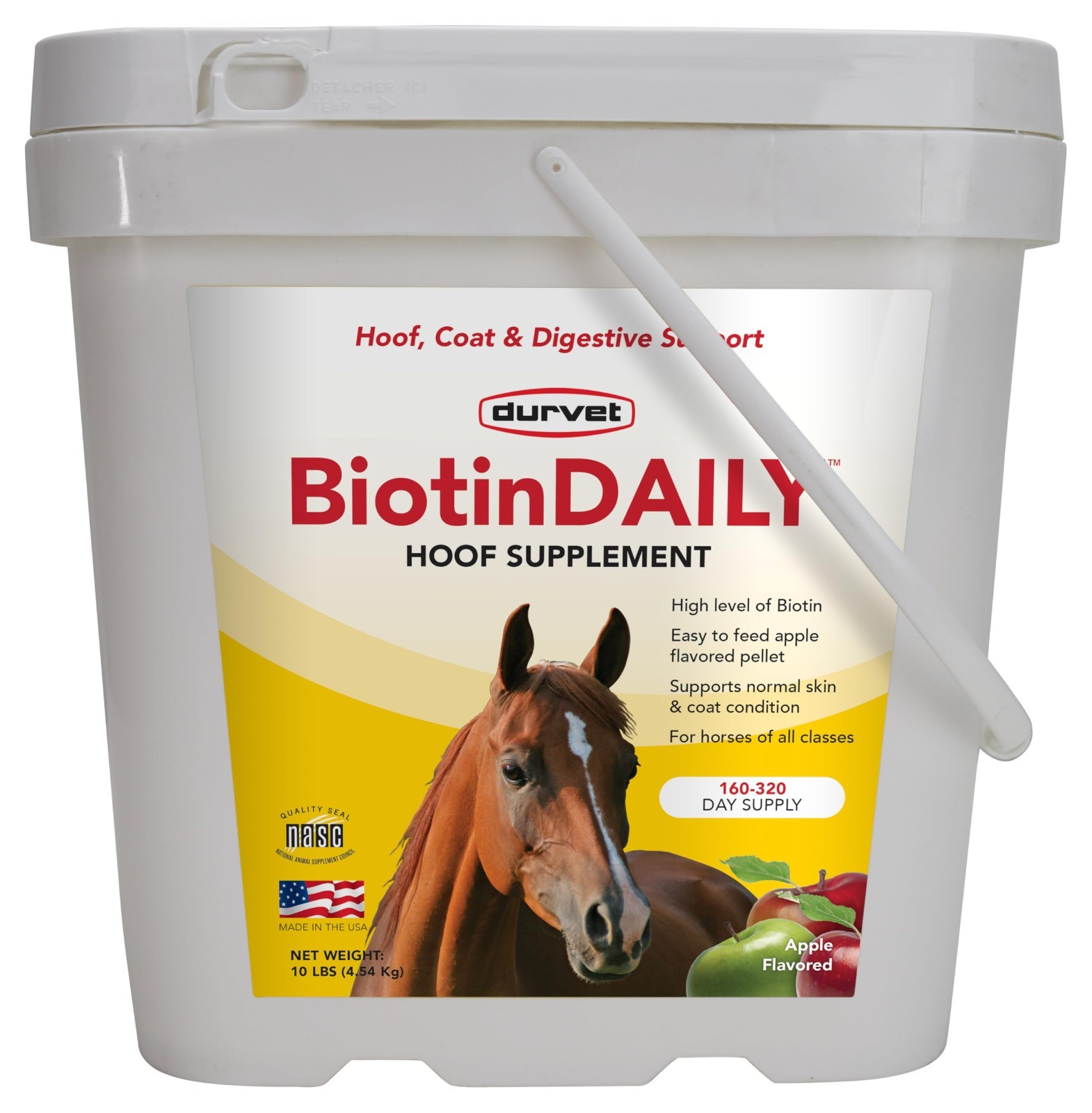 Biotin Daily Supplement 10 lb – Promotes Healthy Skin, Coat & Hoof Growth