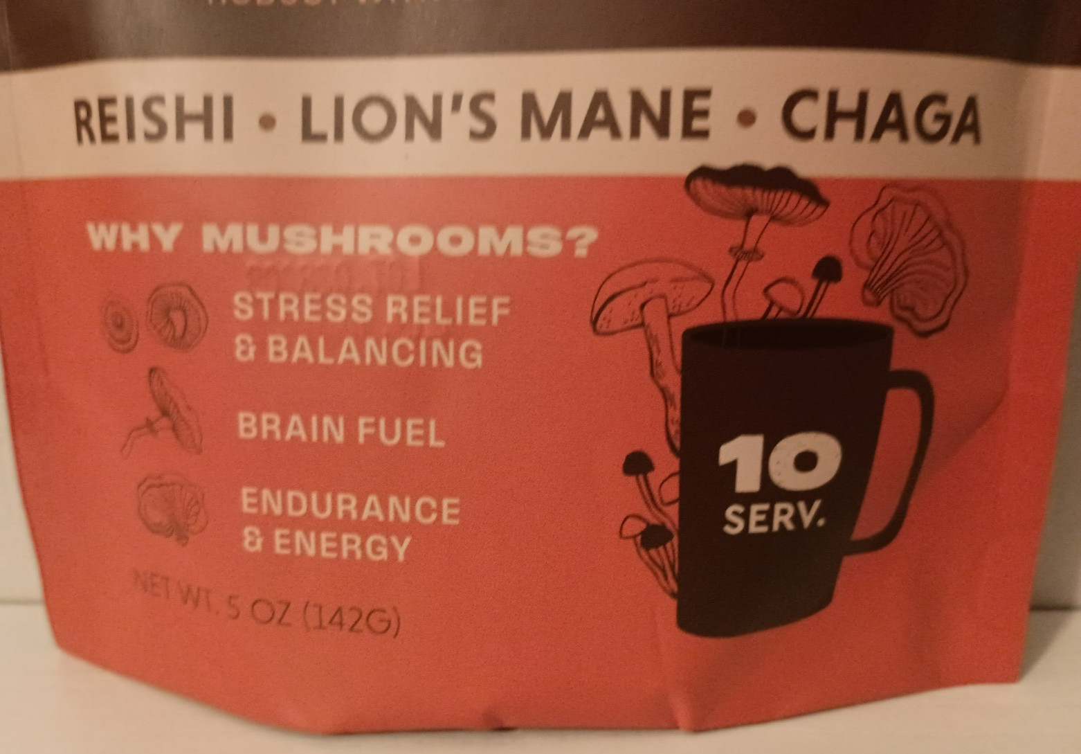 Shroomology™ Full Spectrum Mushroom Coffee Dark Roast 5 Oz Non GMO, Vegan & GF