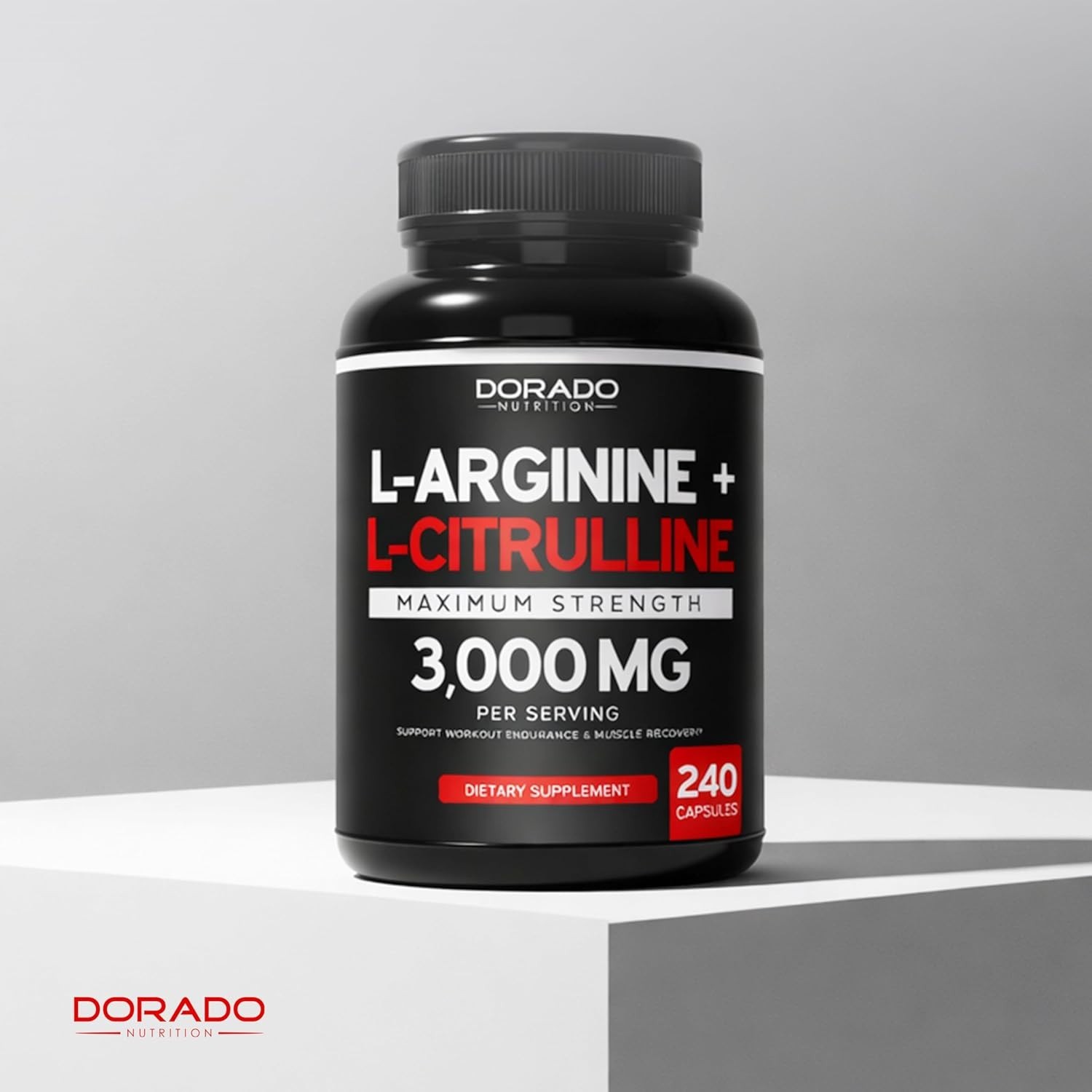 L-Citrulline 3000mg GMP Certified & Non-GMO Free Form Amino 240 Capsules