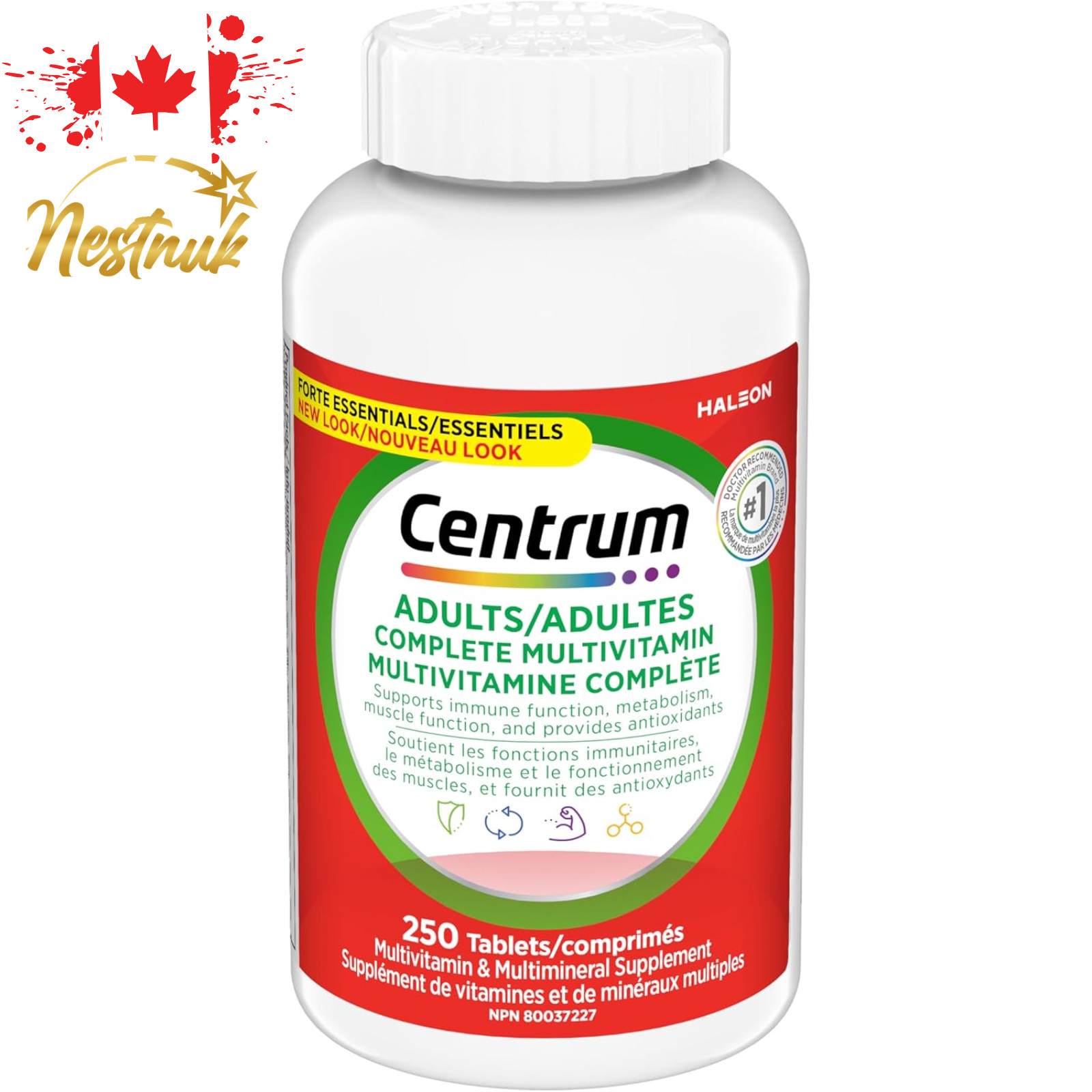 Centrum Adult Forte Multivitamin Minerals 250 Tablets Men Women