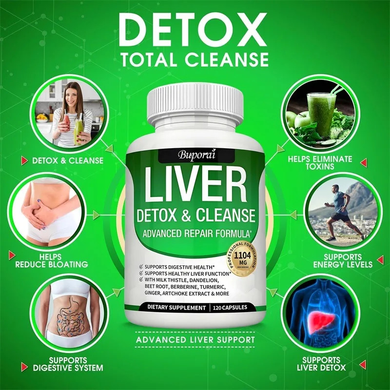 Liver Cleanse Detox Restorer 120pcs,Liver Health,Promote Digestion & Absorption