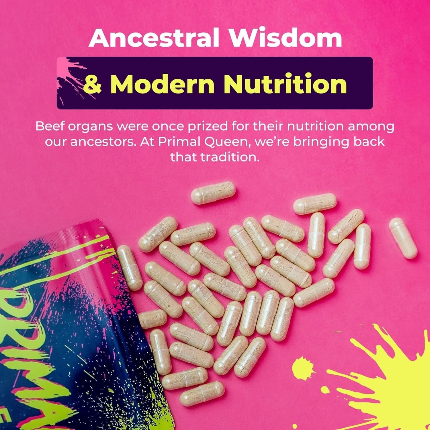 Share Primal Queen Beef Organ Supplement for Women 60ct – 1 MONTH SUPPLY!