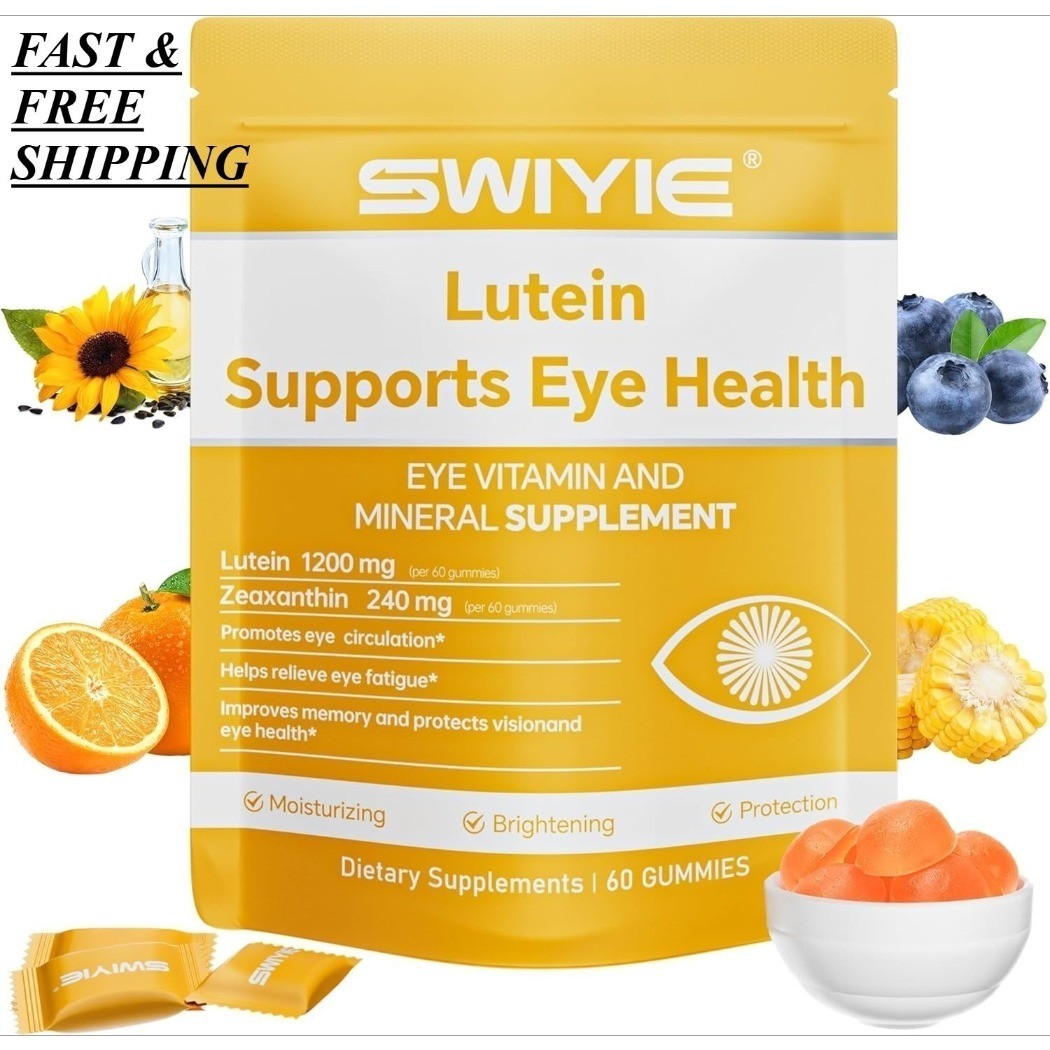 1 – 3 Pack SWIYIE Lutein Gummies with Lutein & Zeaxanthin 60 Gummies NEW