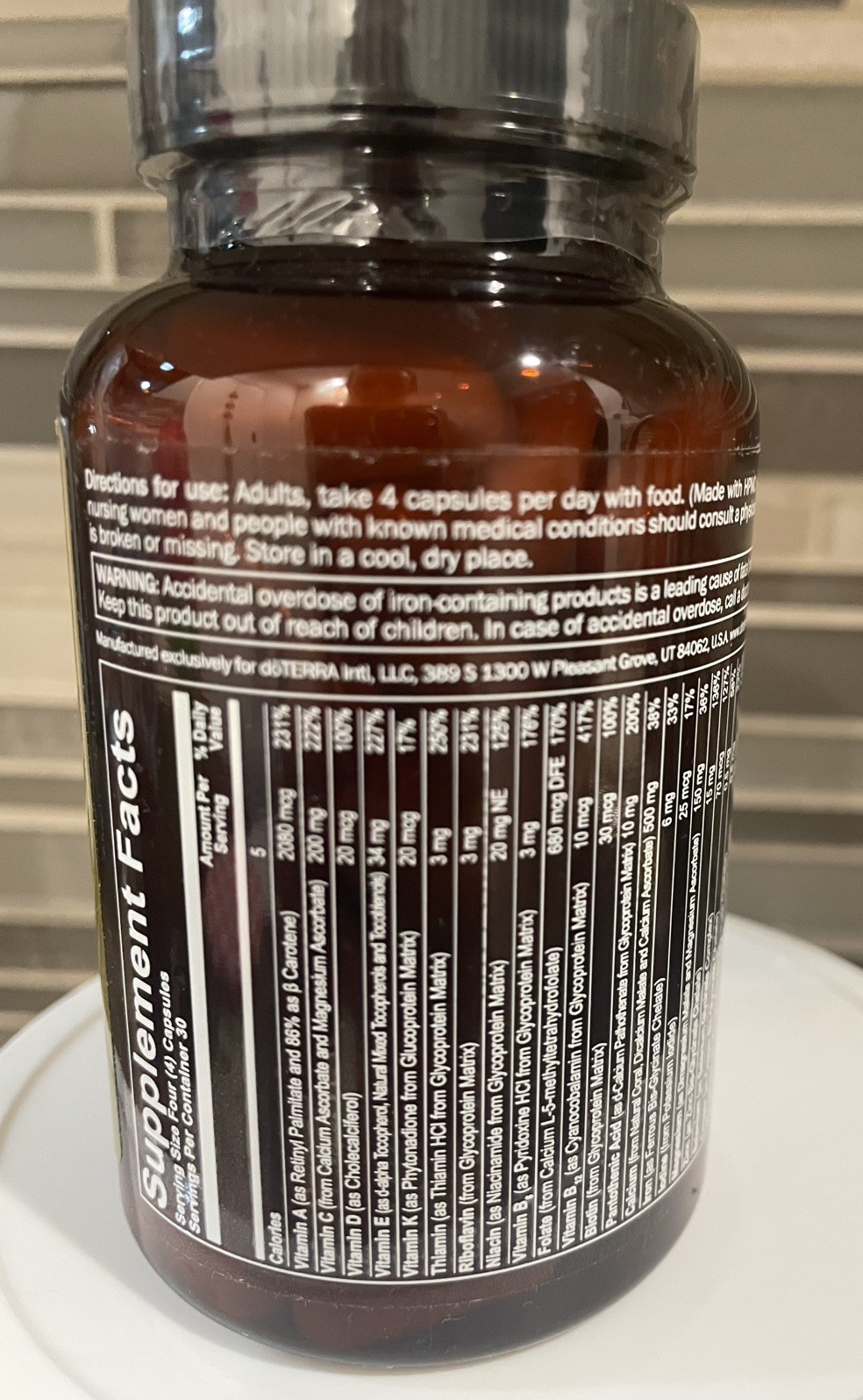 NEW doTERRA Micro Plex VMz Food Nutrient Complex 120 Veggie Caps Exp 12/2026