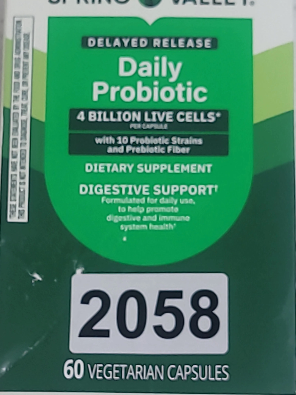 Spring Valley Daily Probiotic Delayed Release 4 Billion CFU 10 Strains 60 Caps