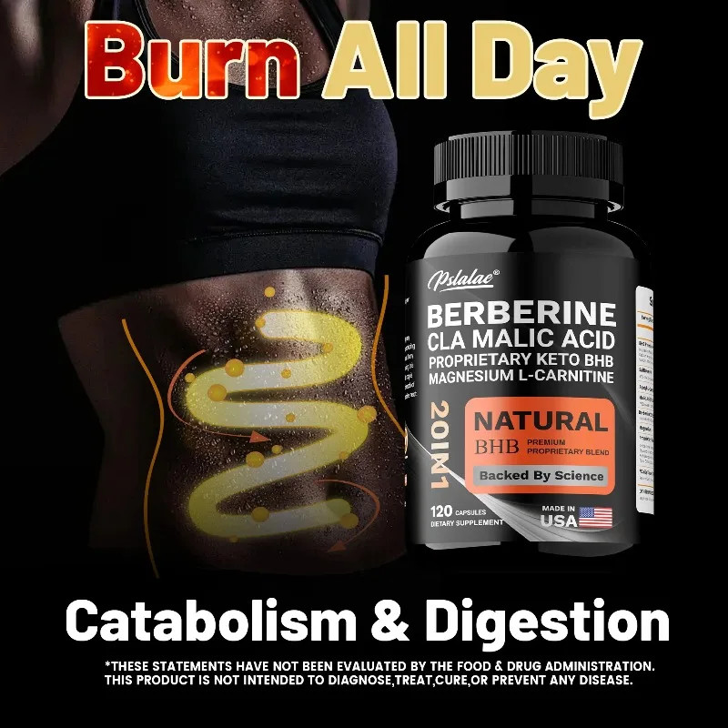 Berberine, CLA Malic Acid 120pcs – Metabolism, Digestion, Insulin & Liver Health
