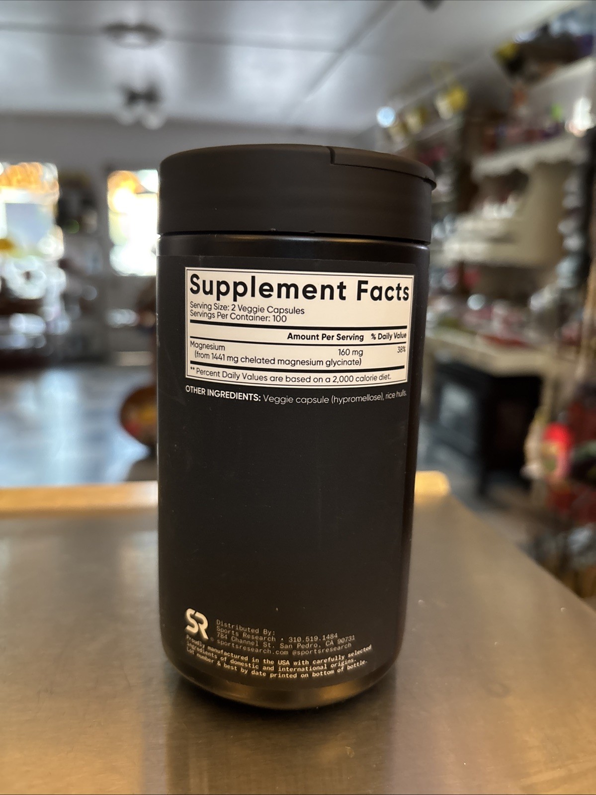 Sports Research Magnesium Glycinate 160mg Energy Support 200 Veggie Caps