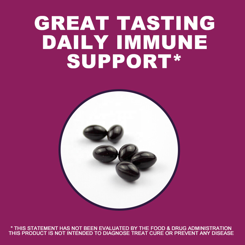 Elderberry Capsules 3200mg – with Black Elder Extract – Energy & Immune Booster