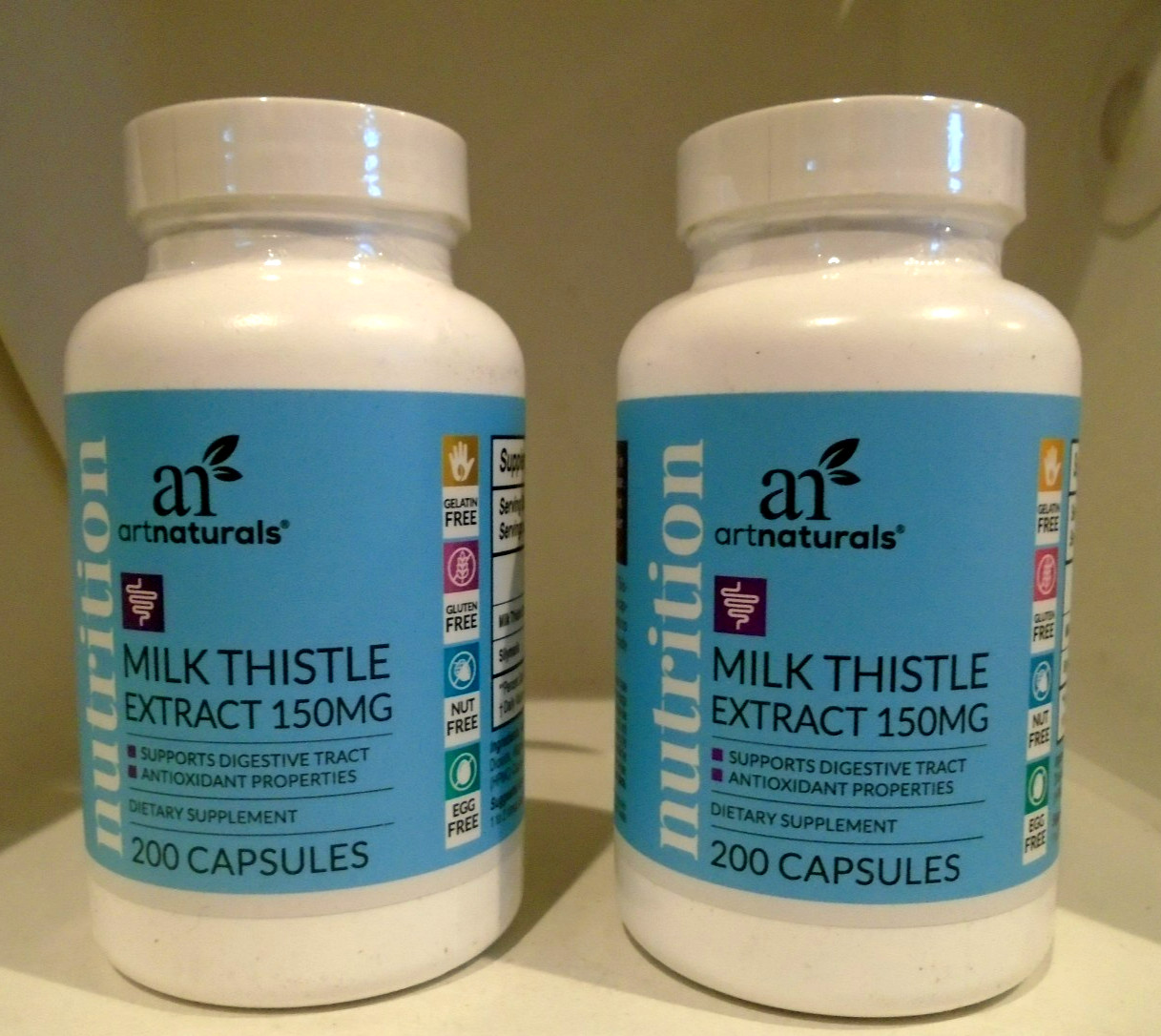 ArtNaturals Milk Thistle Extract 150MG – 200 Capsules 2-PACK