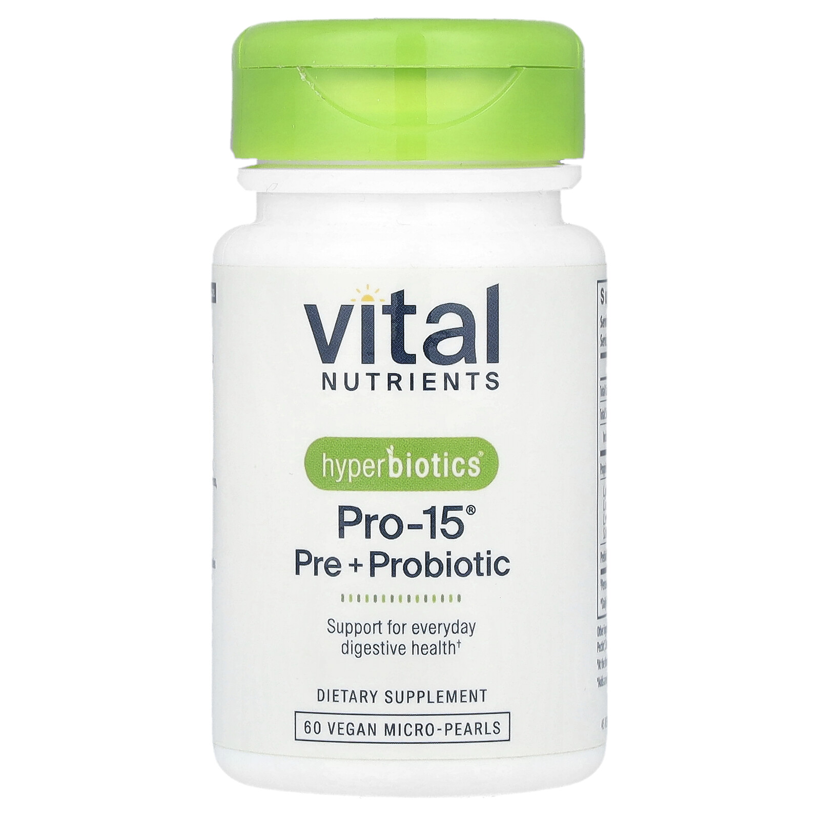 Hyperbiotics®, PRO-15®, Pre + Probiotic, 60 Vegan Micro-Pearls