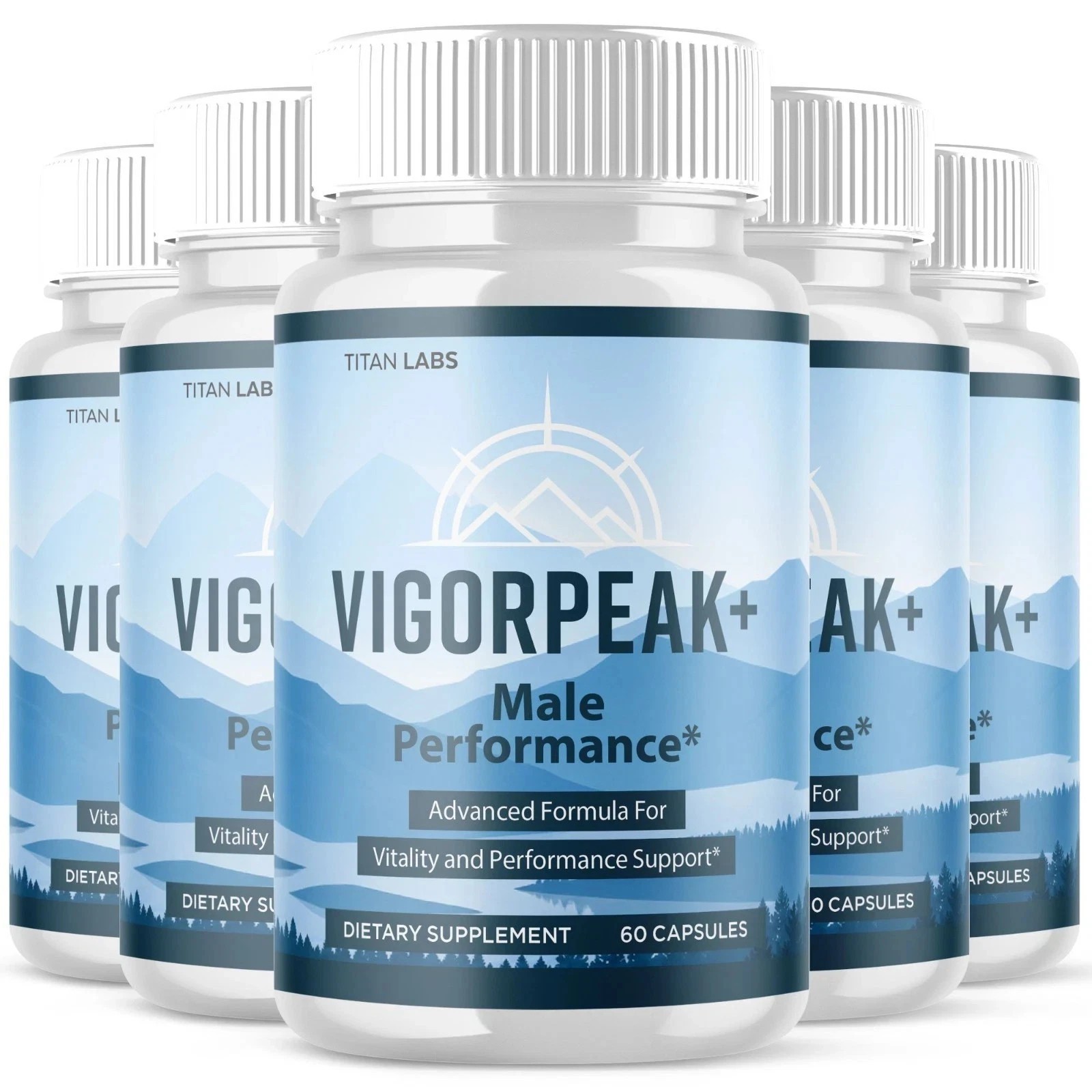 (5 Pack) Vigor Peak+ Advanced Male Max Support Supplement Vigorpeak 60 Capsules