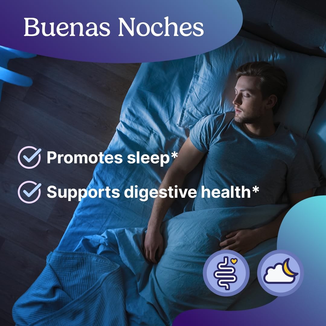 Santo Remedio Buenas Noches Sleep Support with 60 Count (Pack of 1), Beige