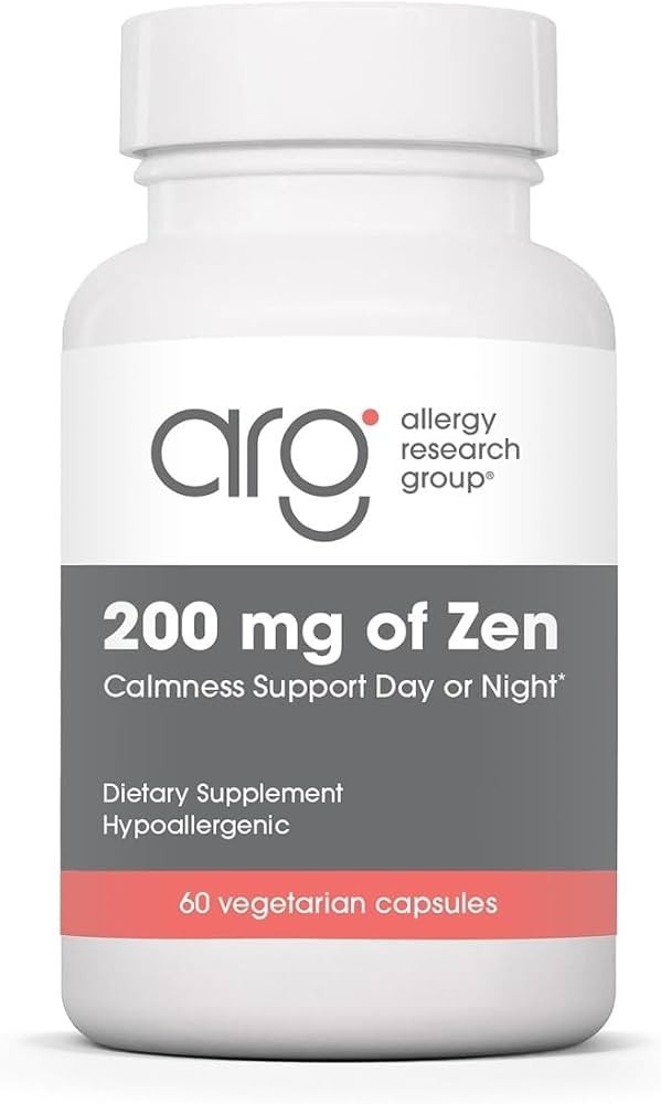 Allergy Research Group 200 mg of Zen Calm Stress Relief Vegetarian Capsules New