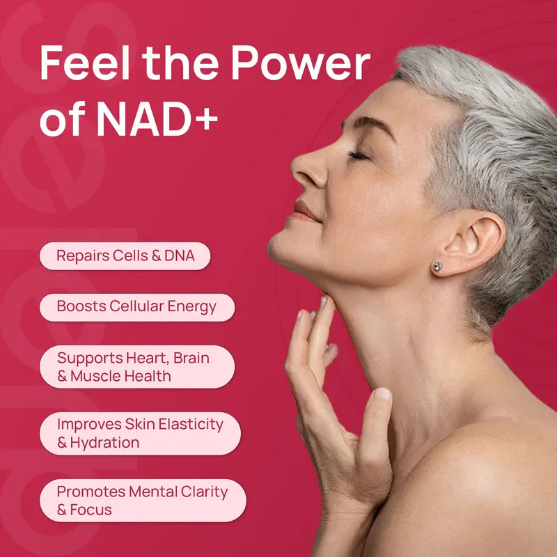 Selerb NAD+ Supplement for Energy Health Skin Nicotinamide Riboside 60 Capsules