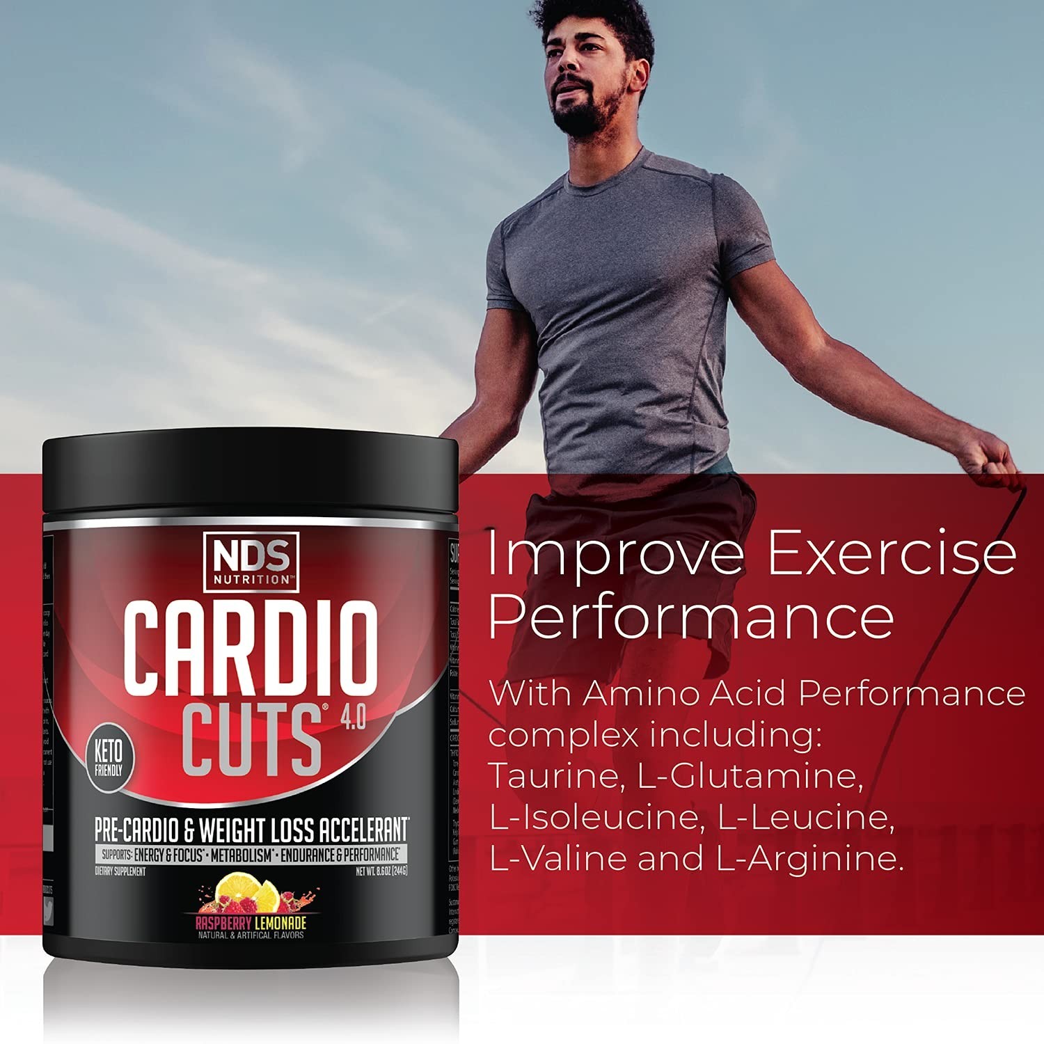 NDS Nutrition Cardio Cuts 4.0 – Raspberry Lemonade – 8.6 oz.