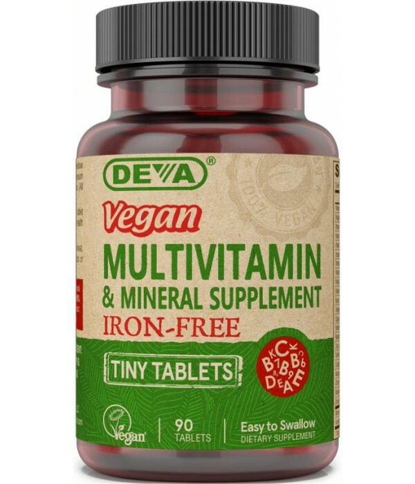 DEVA Vegan Tiny Tablets Multivitamin & Mineral Supplement Iron-Free – 90 Tablets