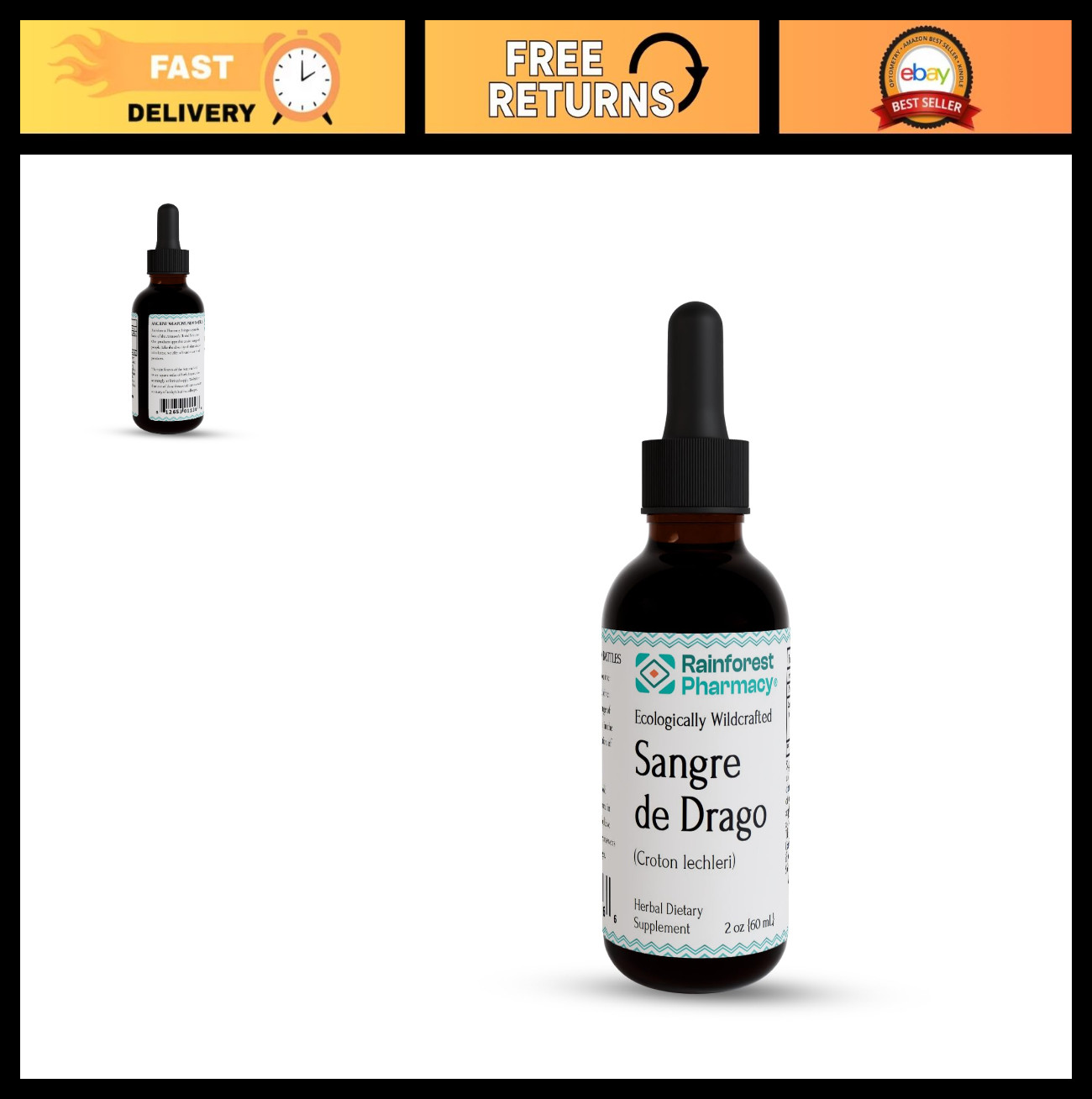 100% Pure Dragon’s Blood Liquid 2oz | Wildcrafted Sap for Skin & Digestive Healt