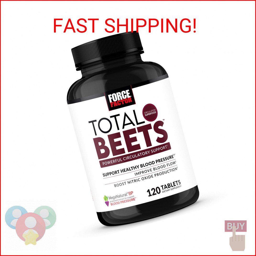 Force Factor Total Beets Blood Pressure Support with Grape Seed Extract and Non