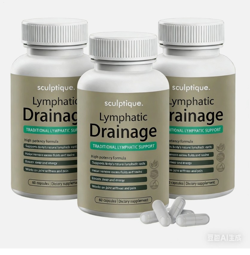 3 PACK Sculptique Lymphatic Drainage Capsules, Lymphatic Drainage, 60 Capsules