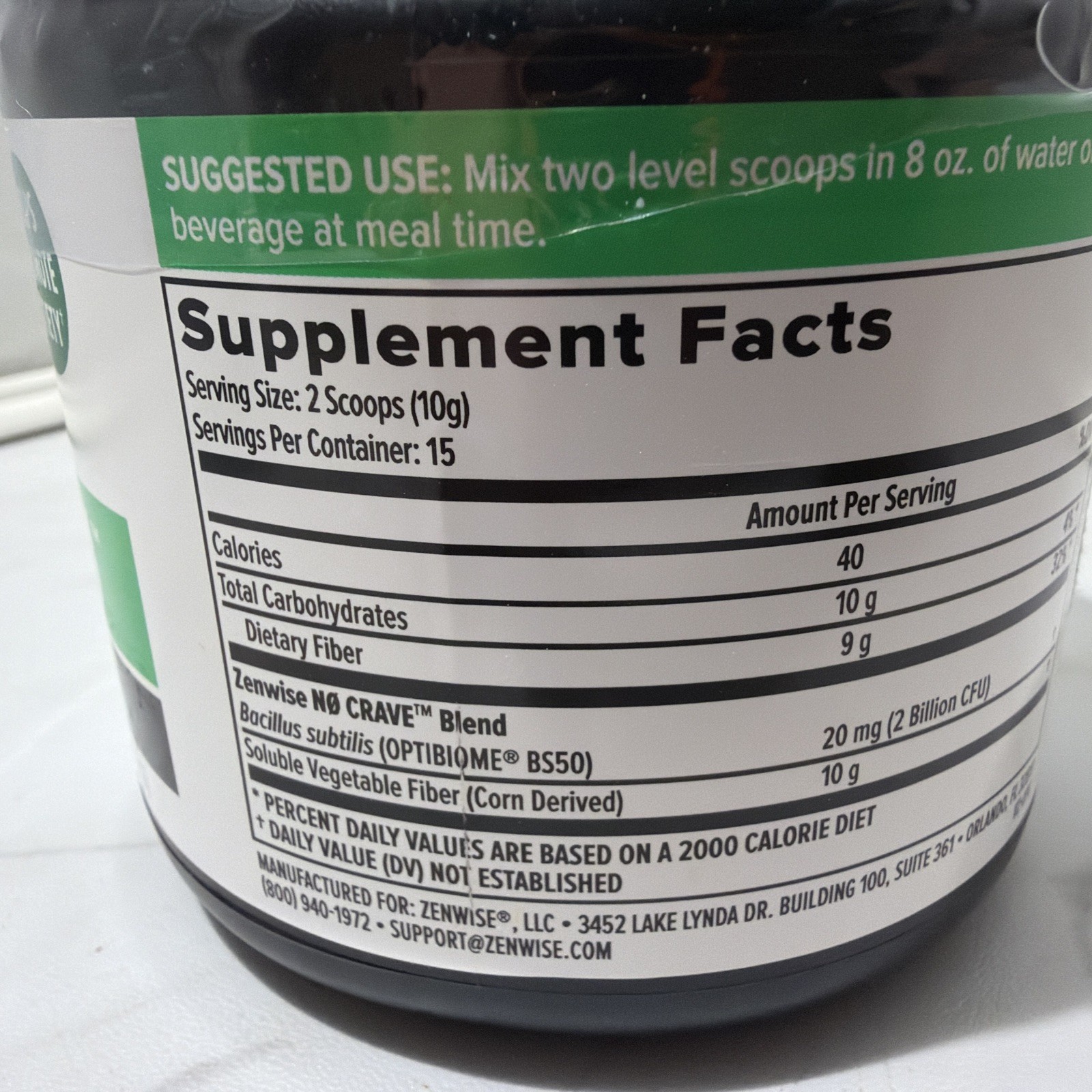 Zenwise Daily Prebiotic Fiber Probiotics Gut Support 5.29oz – New Factory Sealed