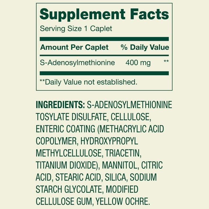 Spring Valley SAMe Dietary Supplement Value Pack, 400 mg, 40 Count