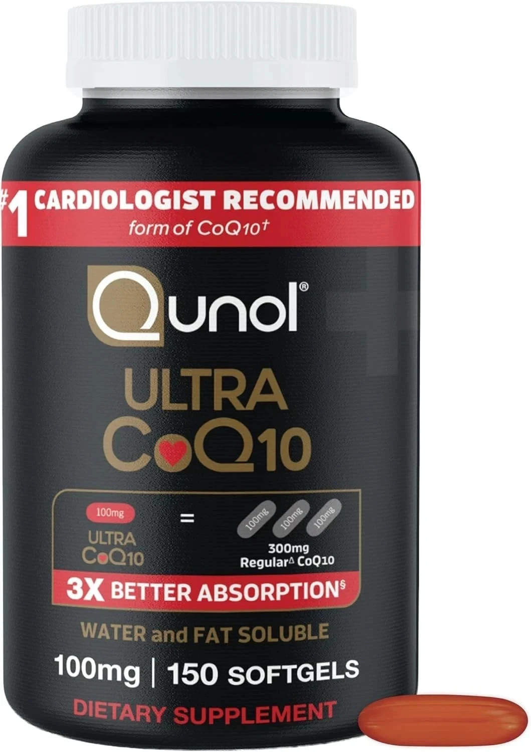 Qunol Ultra CoQ10 100mg 150 Softgels New Sealed Free Fast Shipping
