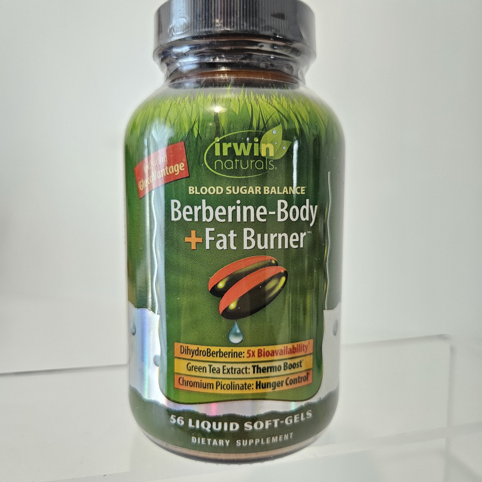 Irwin Naturals Balance Berberine-Body+Fat Burner 56 LIQUID SOFTGEL Exp: Nov 2027