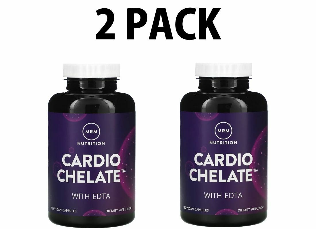 MRM, 2 PACK, Cardio Chelate with EDTA, 180 Vegan Capsules each (360 total!)