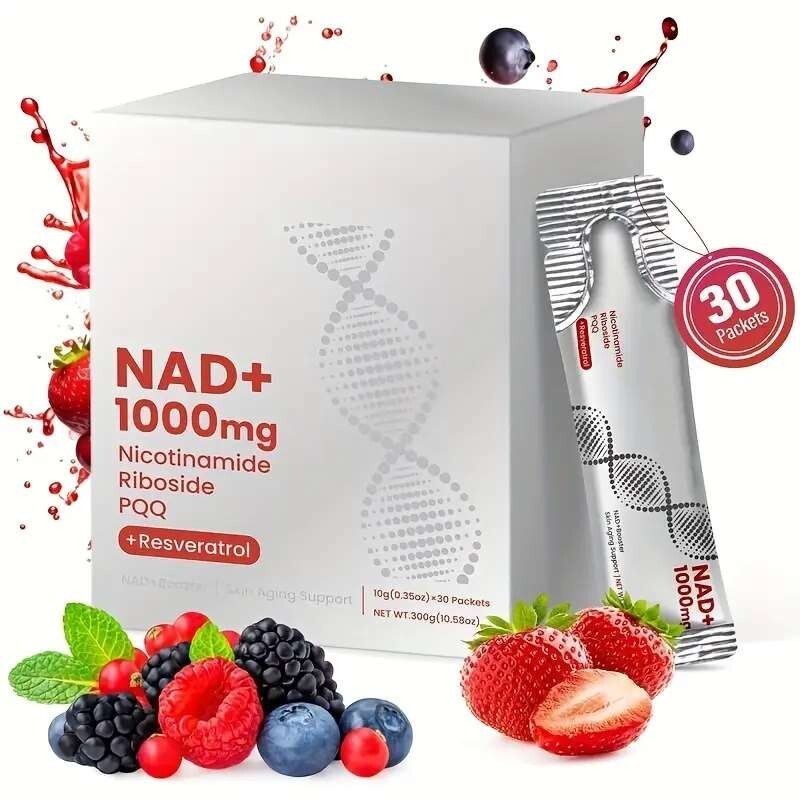 NR1000 – NAD+*Berry Flavor Drink Mix For Skin Aging Support Energy Focus 30 Pack