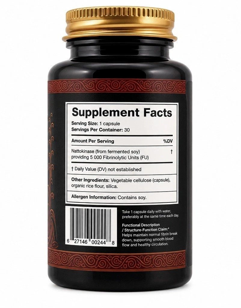 Maia Nattokinase 5000 FU – Natural Circulation Support – 30 Caps – Fast Shipping