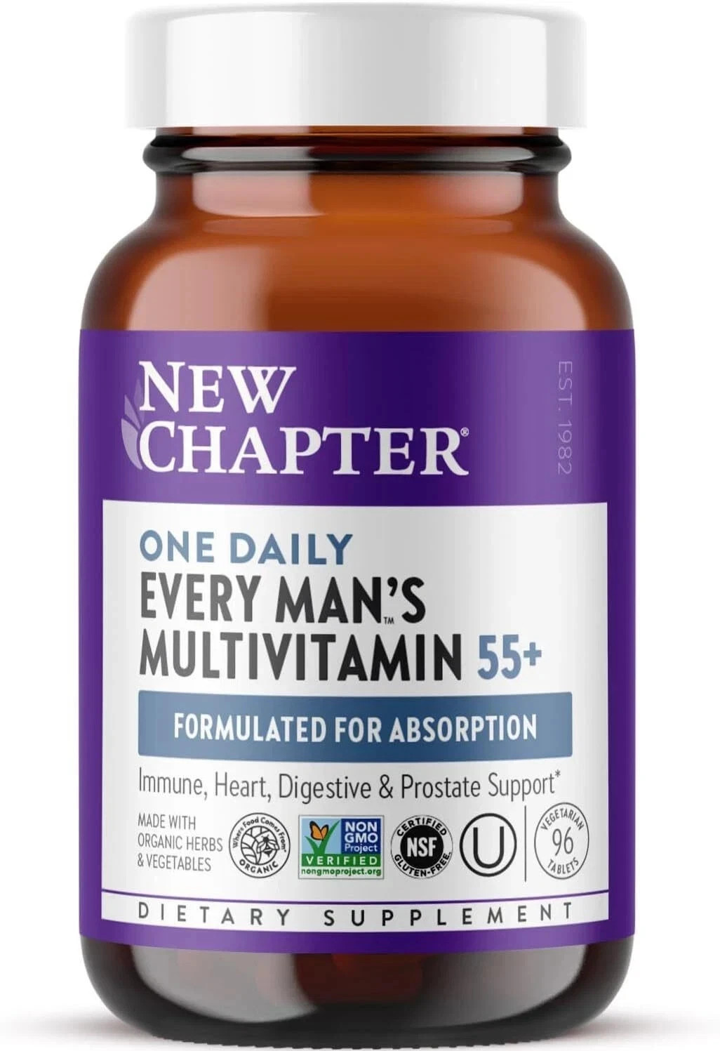 New Chapter – Every Man’s One Daily 55+ – 96 Tablets