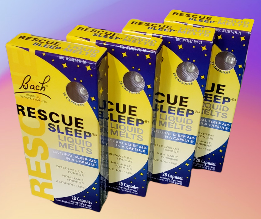 4 Pack, Bach Rescue Sleep Liquid Melts 28 Caps EACH, Lot of 4 EXP. 01/2027
