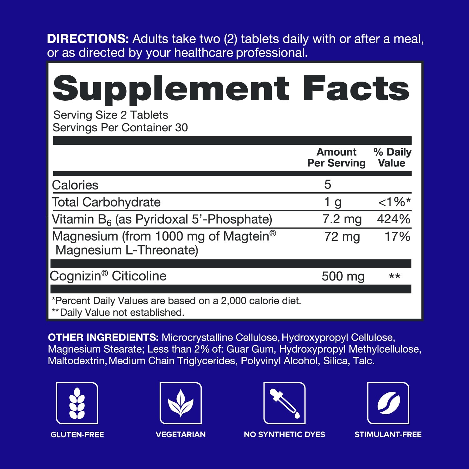 Qunol Brain Health Memory Plus with B6, Magnesium 60 Count (Pack of 1)